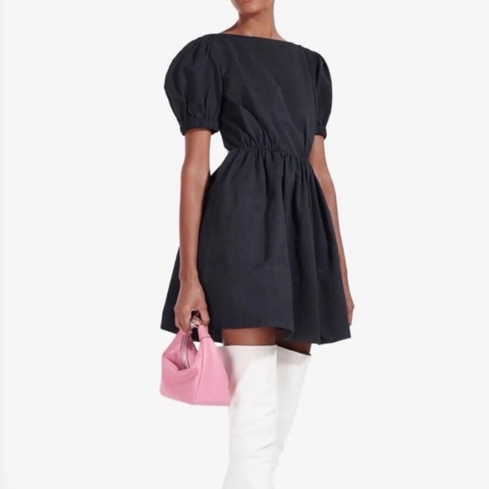 STAUD Elegant Black Backless Dress NWT size 4